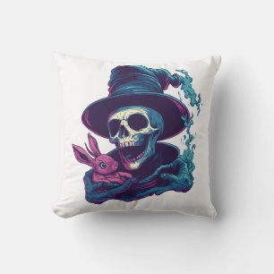 Cojín Decorativo Huesos Abra-Cadabra � Cráneo de Magia Divertido