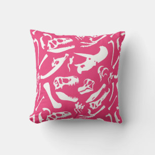 Cojín Decorativo Huesos de dinosaurio (rosa)