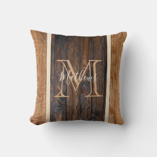 Cojín Decorativo Huesos de madera rústica banda monográfica