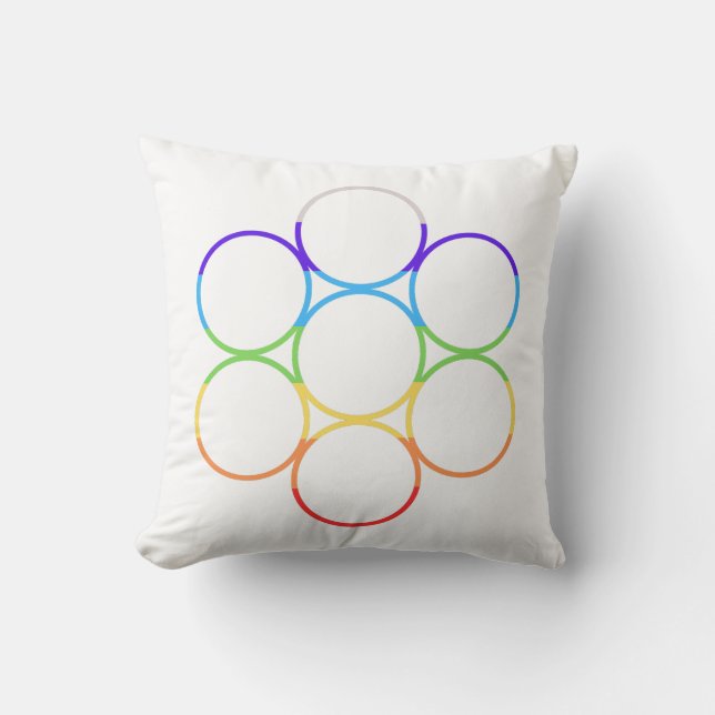 Cojín Decorativo Huevo de la vida Chakra (Anverso)