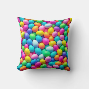 Cojín Decorativo Huevo de Pascua/Primavera de colores vivos
