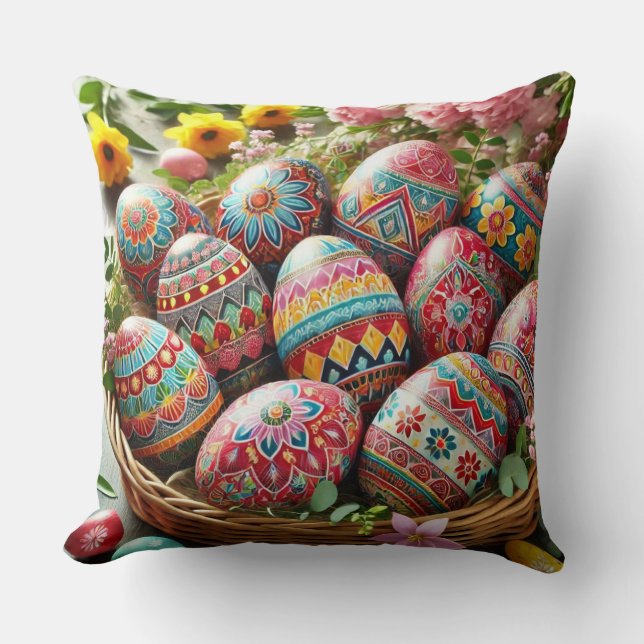 Cojín Decorativo Huevos de Pascua (Anverso)