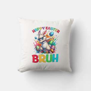 Cojín Decorativo Huevos de Pascua Bruh Adolescentes Chicos Niños Co