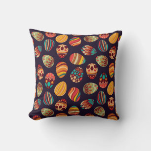 Cojín Decorativo Huevos de Pascua: diseño festivo sin fisuras.