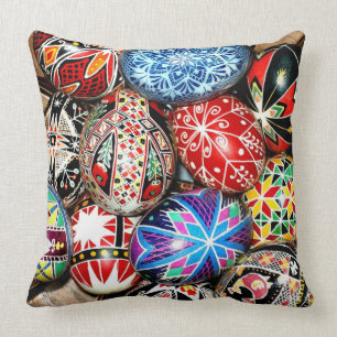 Cojín Decorativo Huevos decorativos de Pascua en Ucrania