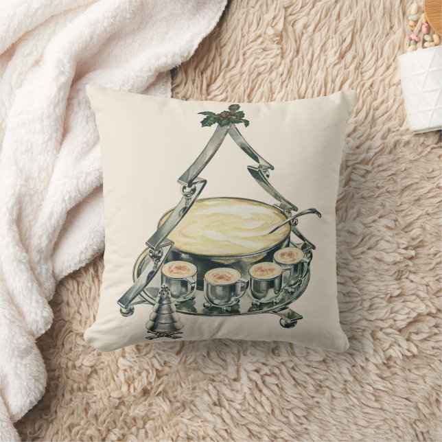 Cojín Decorativo Huevos en un viejo tazón de árbol de Navidad (Manta)