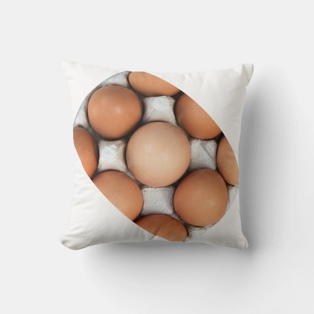 Cojín Decorativo Huevos en una caja (Anverso)