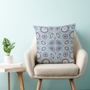 Cojín Decorativo Huevos psicodélicos Maz - Azul gris de berenjena