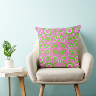 Cojín Decorativo Huevos psicodélicos Maz - Rosa gris verde