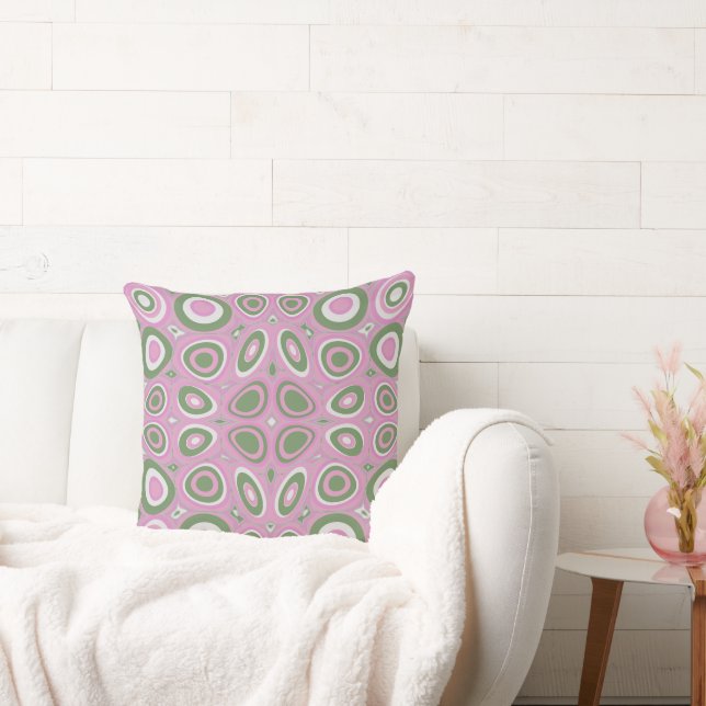 Cojín Decorativo Huevos psicodélicos Maz - Rosa Polvoriento Blanco  (Sofá)