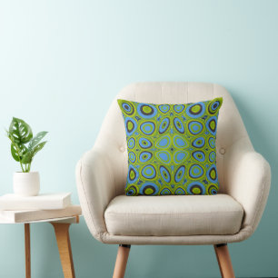 Cojín Decorativo Huevos psicodélicos Maz - Verde negro azul