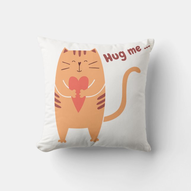 Cojín Decorativo Hug Me Cat Funny (Anverso)