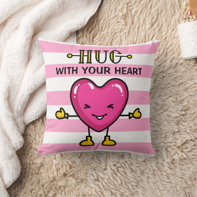 Cojín Decorativo Hug With Your Heart Throw Pillows (Manta)