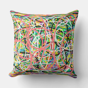 Cojín Decorativo Hula Hoops diseño en tonos pastel