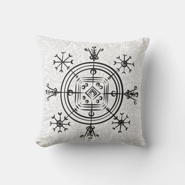 Cojín Decorativo Hulinhjálmur - Norse Sigil la invisibilidad (Anverso)