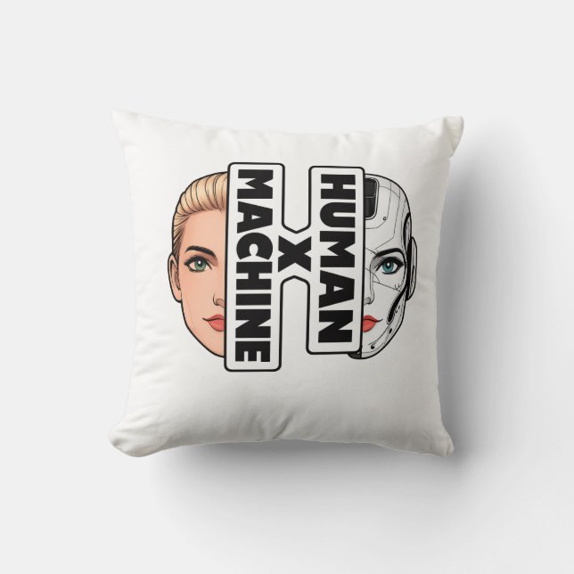 Cojín Decorativo HUMAN x MACHINE (Anverso)