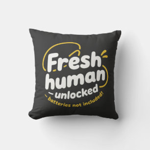 Cojín Decorativo Humano Fresco Desbloqueado - Un juguetón y motivac