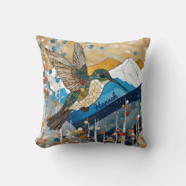 Cojín Decorativo Hummingbird Art Nouveau