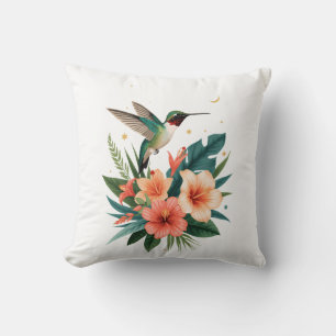 Cojín Decorativo Hummingbird Bloom Throw Pillow
