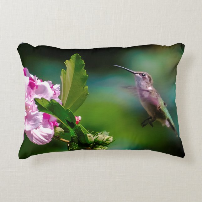 Cojín Decorativo Hummingbird - Fotografía original (Anverso)