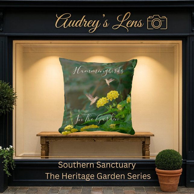 Cojín Decorativo Hummingbird Pollinator Floral (Subido por el creador)