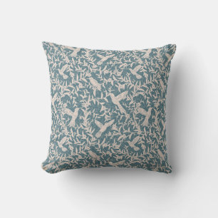 Cojín Decorativo Hummingbirds follaje azul capilar