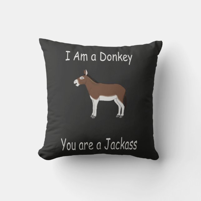 Cojín Decorativo Humor de burro (Anverso)