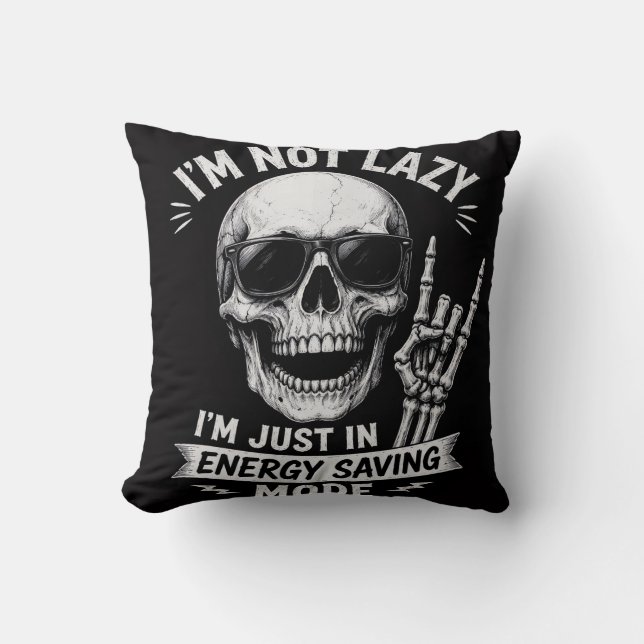 Cojín Decorativo Humor de Hueso Relajado (Anverso)