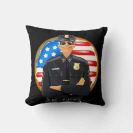 Cojín Decorativo Humor de la Policía Patriótica