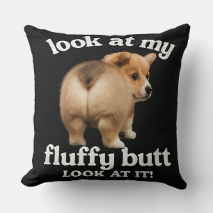 Cojín Decorativo Humor de Trasero de Corgi Divertido - Mira Mi Tras