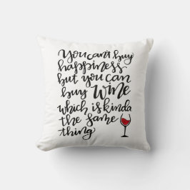 Cojín Decorativo Humor de vino tipográfico