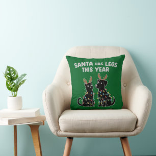 Cojín Decorativo Humor Divertido de Navidad para Mascotas Santa T