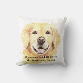 Cojín Decorativo Humor Mejor Asiento en casa Perro Mascota Animal