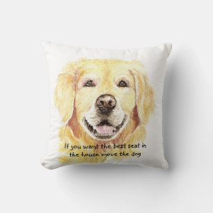 Cojín Decorativo Humor Mejor Asiento en casa Perro Mascota Animal