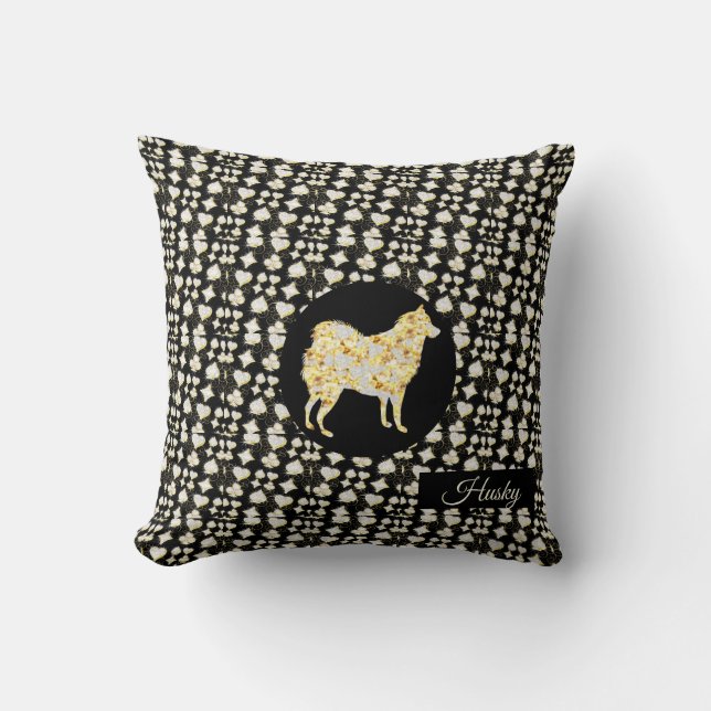 COJÍN DECORATIVO HUSKY BLING (Anverso)