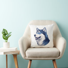 Cojín Decorativo Husky Howlers Husky Dog Power Logo Art