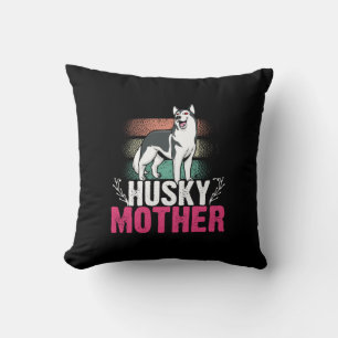 Cojín Decorativo Husky Mother Love: Celebrando la lealtad y los bon