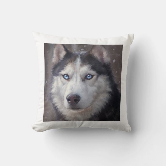 Cojín Decorativo Husky Siberian (Anverso)
