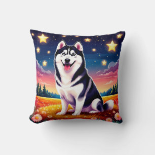 Cojín Decorativo Husky siberiano juguetón