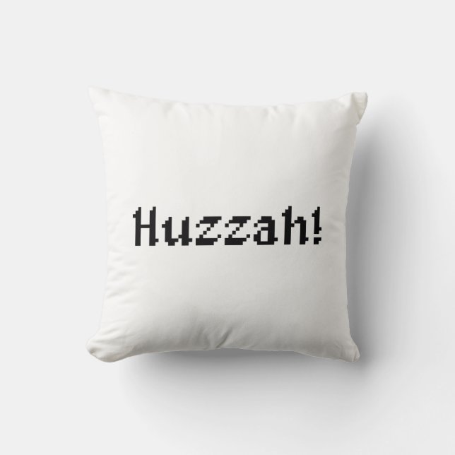 Cojín Decorativo ¡Huzzah de 8 bits! (Anverso)