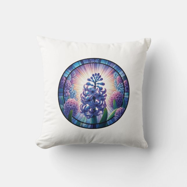 Cojín Decorativo Hyacinth Sained Glass Art (Anverso)