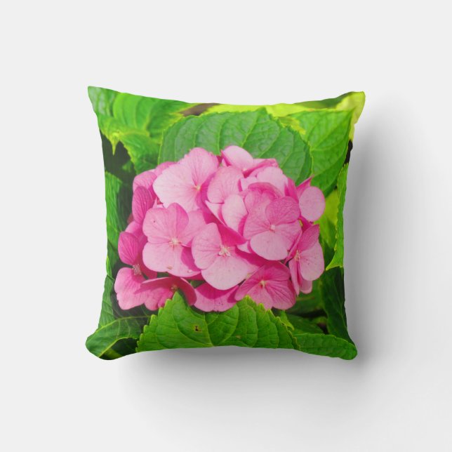 Cojín Decorativo Hydrangea rosado precioso (Anverso)
