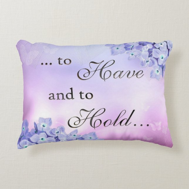 Cojín Decorativo Hydrangeas Azules Amor duradero (Anverso)