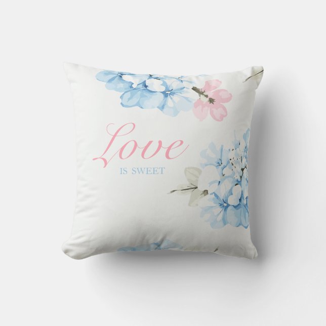 Cojín Decorativo Hydrangeas Pastel Bloom (Anverso)