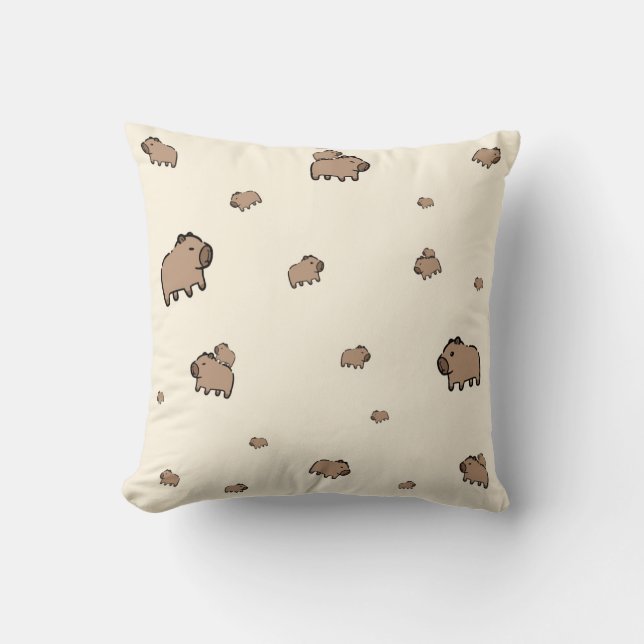 Cojín Decorativo Hydrochoerus hidrochaeris Pillow Cushion (Anverso)