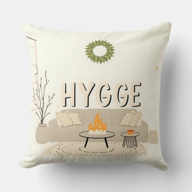 Cojín Decorativo Hygge Throw Pillow | Cozy Scandinavian Home Decor (Anverso)