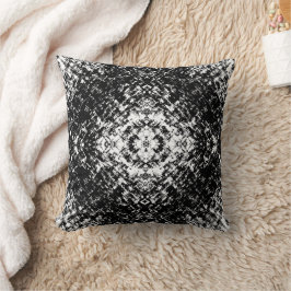 Cojín Decorativo Hypnotic Abstract Black And White Modern Art