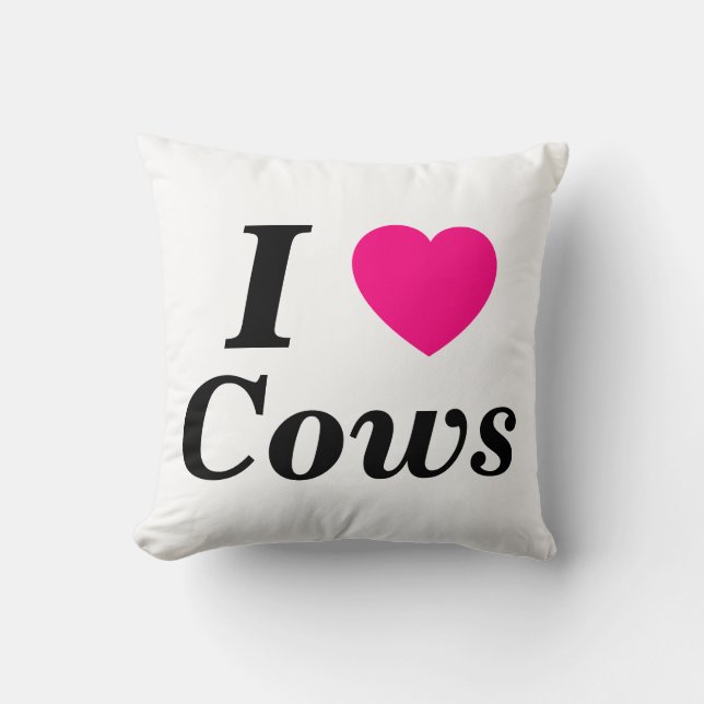 Cojín Decorativo I <3 vacas (Anverso)