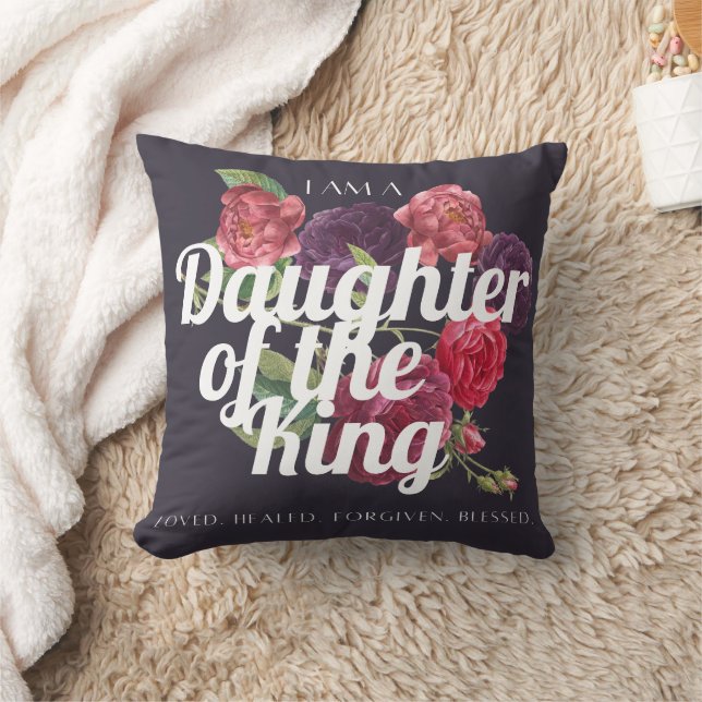 Cojín Decorativo "I am a Daughter of the King" Pillow (Manta)