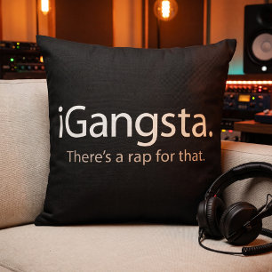 Cojín Decorativo i Gangsta - Divertida decoración con tema de rap p
